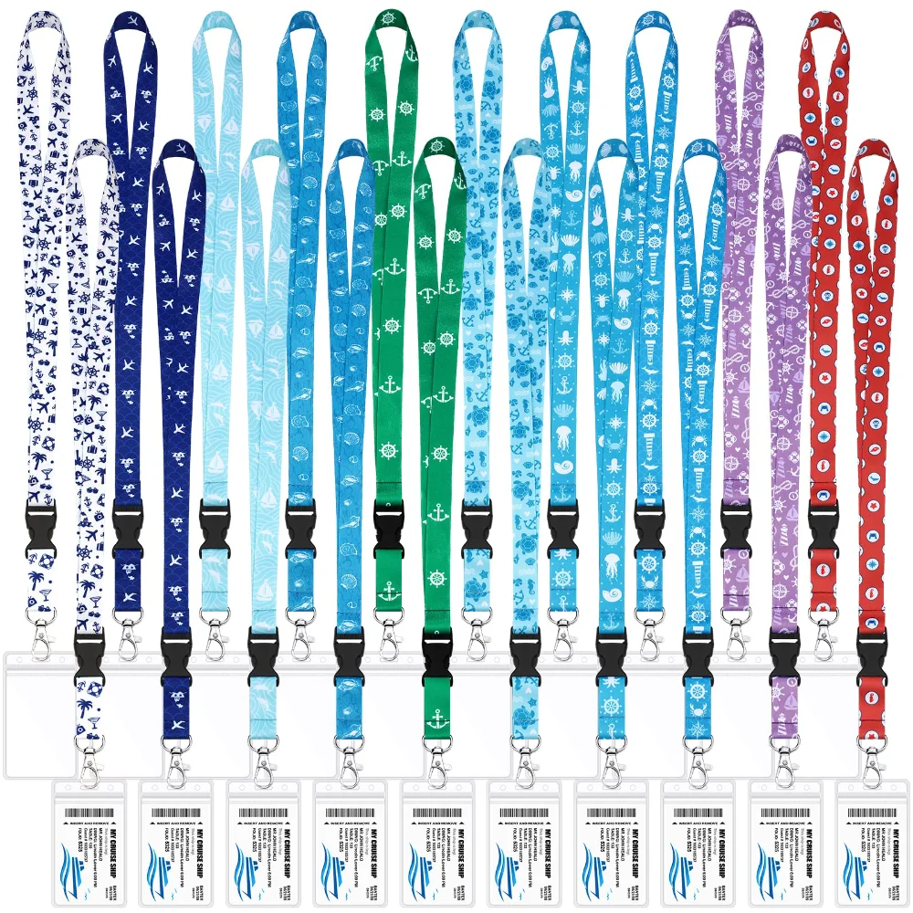 Cruise Lanyards with ID Holders, 20-pack