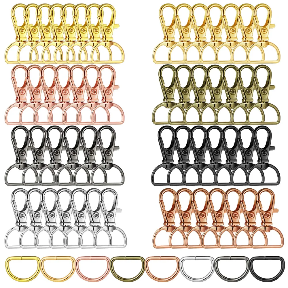 Swivel Clasps & Snap Hooks, 100 pcs, Silver