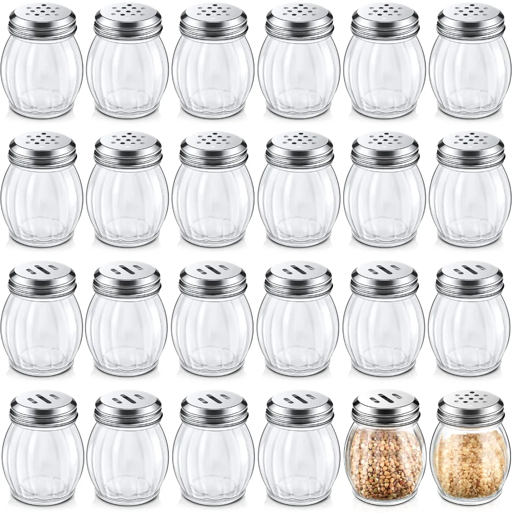 Glass Shaker Jars, 24 pcs