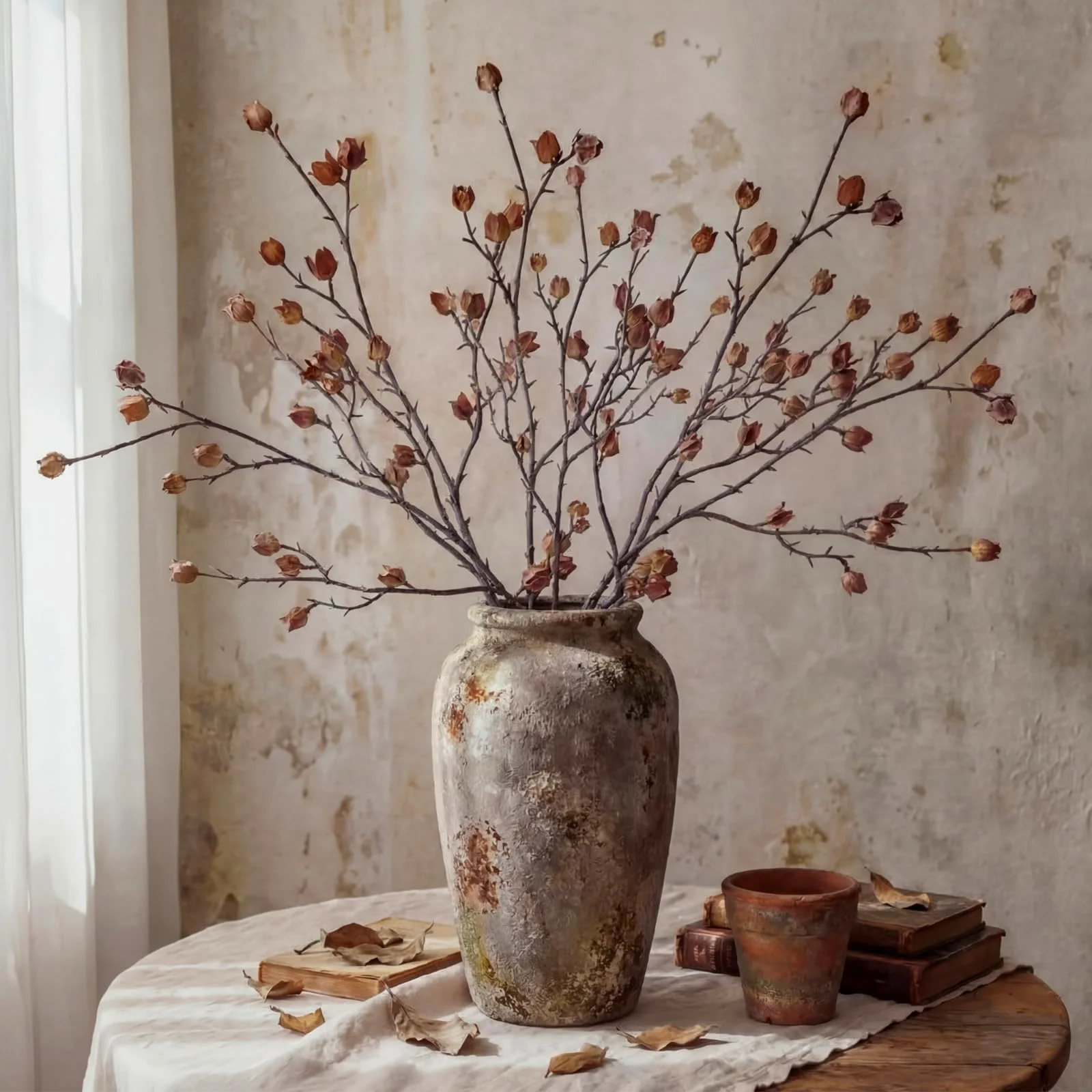Fall Berry Stems, 6 pcs, Brown