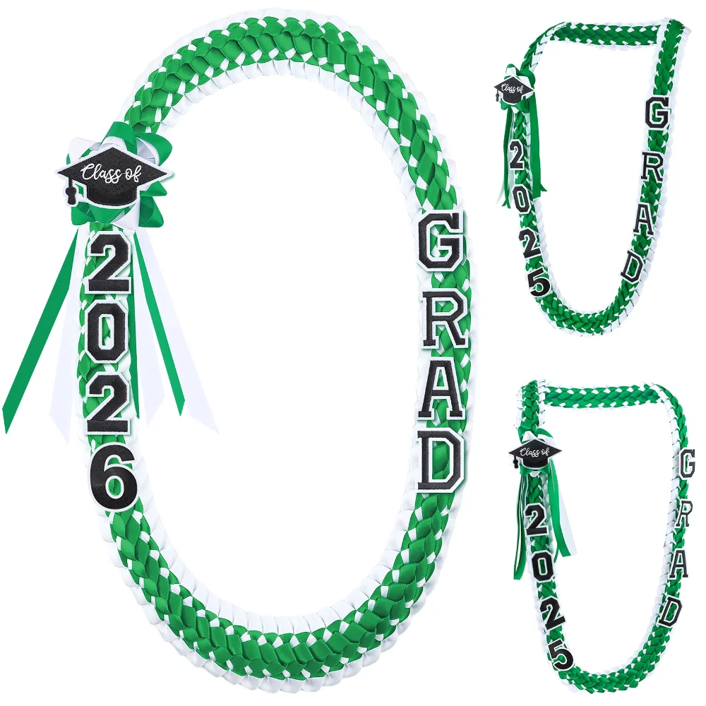 Graduation Money Leis, White