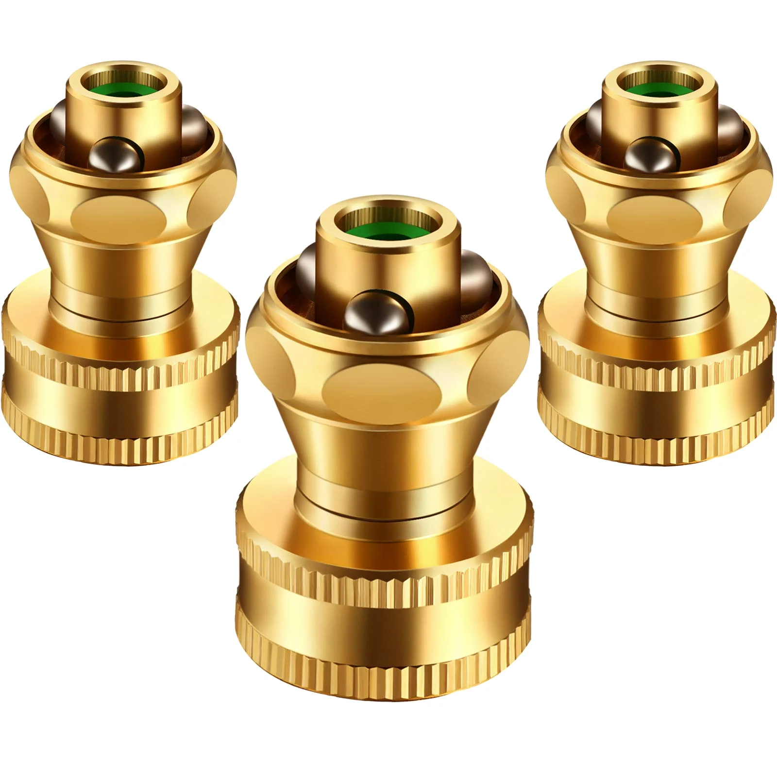 Brass Hose Nozzles, 3-pack, Multicolor