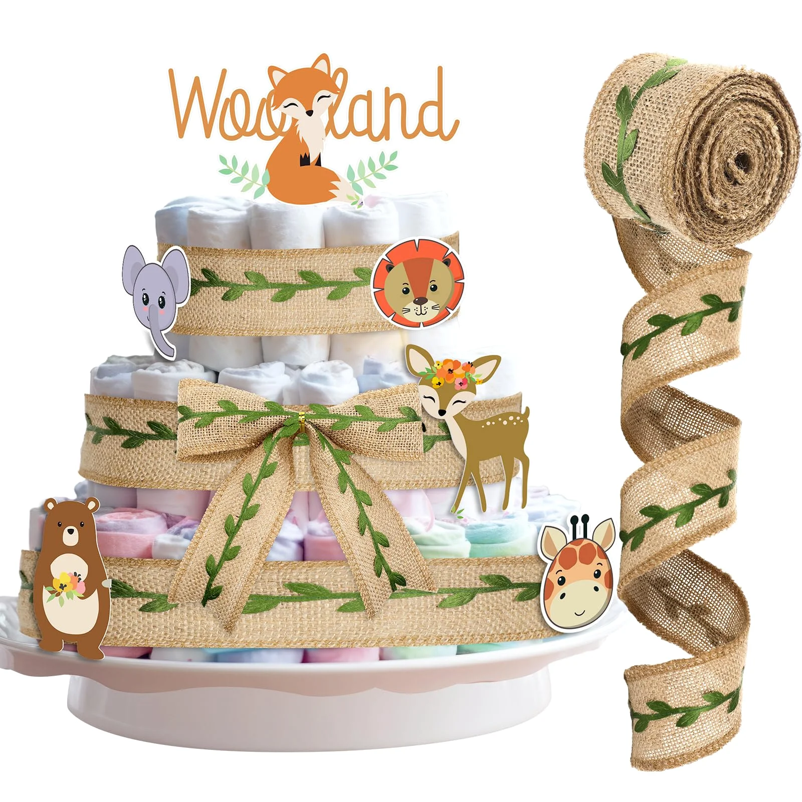 Baby Shower Ribbon, 3 yd, Green