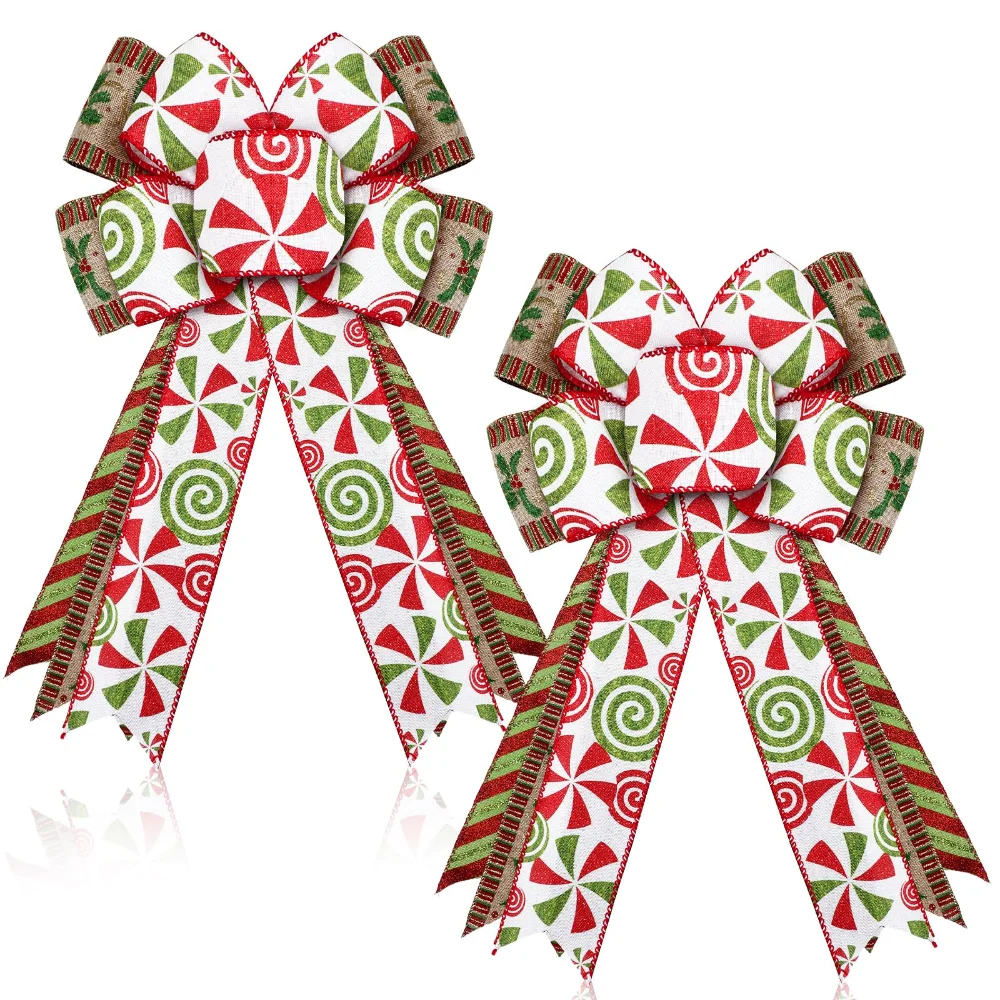 Christmas Wreath Bows, 2 pcs