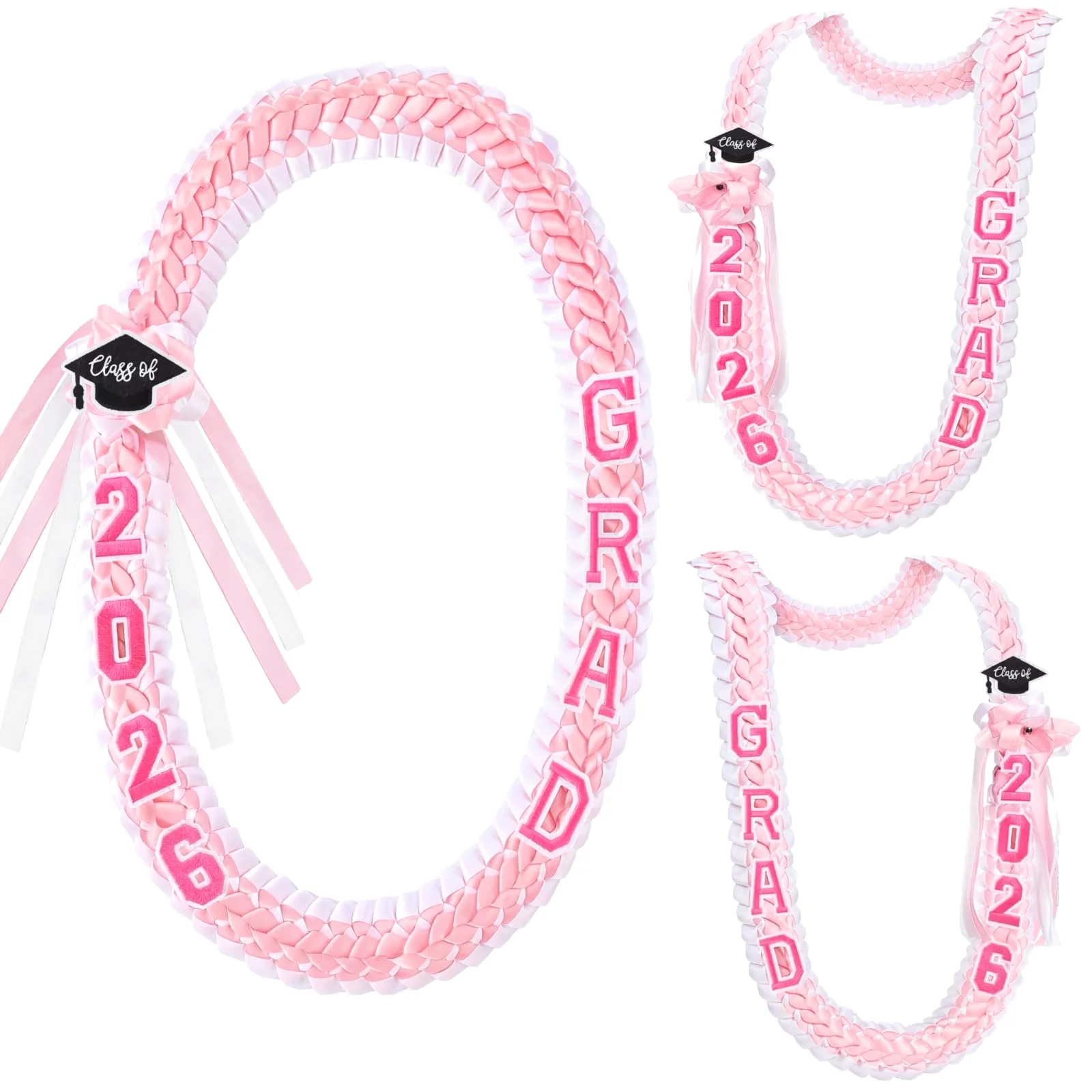 Graduation Money Leis, 2 pcs, White