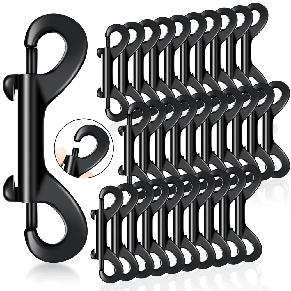 Bolt Snap Hooks, 30 pcs, Black