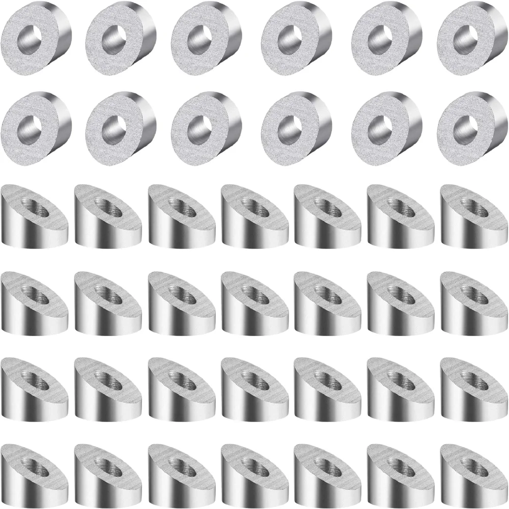Beveled Washers, 40 pcs, Silver
