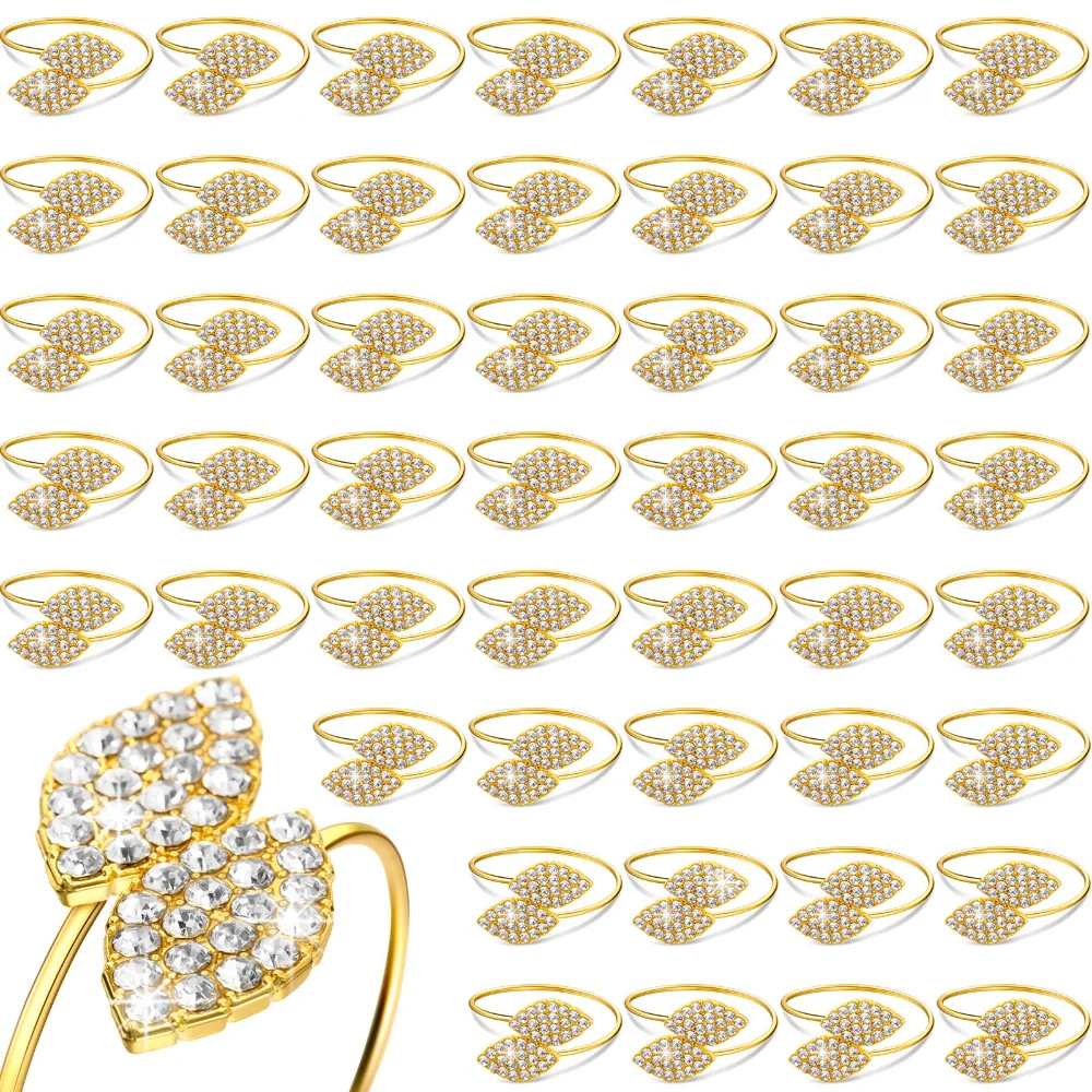 Leaf Napkin Rings, 150 pcs, Gold