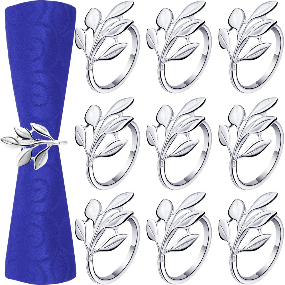 Leaf Napkin Rings, set of 100, Silver